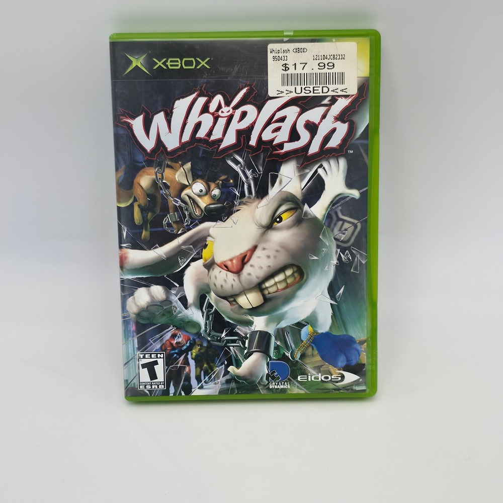 Eidos Whiplash Video Game Xbox One Size Green Good Action Platformer CIB